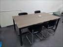 广毅会议桌长桌洽谈桌椅组合培训工作台简易电脑桌现代办公桌加厚加宽 高端浅胡桃+白架【发货快】 长120宽60高74【无加固杆】 实拍图