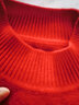 恒源祥100%纯羊毛衫秋冬女士毛衣纯色针织衫修身半高领打底衫毛衣 奶兰 M 100/165 实拍图