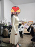 妮缕 针织连衣裙女秋冬季新款小个子内搭中长款毛衣裙V领性感打底裙子 米白色 均码 实拍图