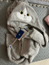 babycare婴儿浴巾暖绒洗澡巾光暖黑科技斗篷浴袍-卷卷德文猫-105*105cm 实拍图