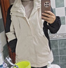 罗蒙（ROMON）三合一冲锋衣男夹克连帽外套女情侣装户外登山服H1818米黑色2XL 实拍图