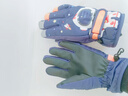 牧萌儿童手套滑雪手套男童骑行防水小孩玩雪卡通保暖手套 藏青色 XL 实拍图