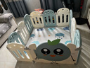 HERO THRIVE 58cm高免安装婴儿围栏地上宝宝防护栏婴儿爬爬垫围栏一体客厅 蓝白(120*120)+垫子+100球 实拍图