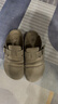 U·B·Z防水勃肯半拖鞋女厚底2026春秋新款外穿包头博肯男一脚蹬加绒单鞋 卡其 38 实拍图