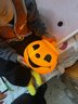 光多拉万圣节南瓜灯讨糖袋儿童cos服装饰发光南瓜灯笼桶拍照道具送蜡烛 实拍图