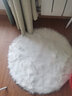 牧诺仿羊毛圆形地毯简约毛毯现代白色长毛地毯 拍照背景毯橱窗展示垫 毛绒 纯白色 直径80厘米圆形 实拍图