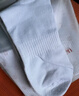 棉十三袜子男新疆棉10A抗菌防臭秋冬季白色纯色小腿袜高筒商务长袜5双 实拍图