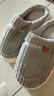 利达妮（TZLDN）毛绒棉拖鞋男士秋冬季2025新款室内家居静音防滑保暖包跟毛拖鞋女 款式二 40-41 【适合39-40】 实拍图