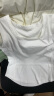俞兆林小吊带背心女夏季鱼骨螺纹修身显瘦胖MM外穿辣妹无袖T恤上衣白色 晒单实拍图