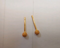金至尊黄金耳钉女圆珠磨砂足金耳饰自戴新年礼物女计价 单只-0.54克 实拍图