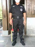 艾買保安服套装保安作训服夏装男夏季黑色保安制服执勤安检服保安服装 特短袖套装(只含标志) 175 实拍图