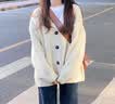 FOX.G针织衫开衫女秋冬毛衣针织外套外搭毛衫秋季女装上衣春秋2026 针织开衫春秋毛衣外套米白色 均码 实拍图