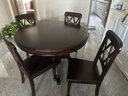 方寸毫厘圆桌 实木圆餐桌 大圆桌子美式实木餐桌家用餐台可选餐桌椅组合 1.2米大圆桌+4*双叉实木椅 实拍图