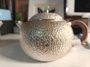 银器时代纯手工锤纹西施壶一张打银壶泡茶壶足银999家用银茶壶送礼银茶具 小号石纹款130克+证书 230ml 实拍图