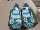 斯纳菲女童皮鞋2025春秋季宝宝水晶鞋爱莎公主鞋儿童甜美舒适 冰雪爱莎蓝 /BD81118 28 实拍图