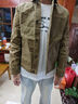 马登工装 美式重磅古着黄石帆布油蜡夹克阿美咔叽硬汉猎装外套男 卡其色 （无需水洗） XL （180/100A） 实拍图