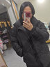 雪中飞女士鹅绒糖果色羽绒服简约百搭日常通勤立领纯色冬季保暖外套潮 黑色 L (170) 实拍图