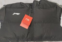 李宁 棉服男冬季长款加厚保暖过膝防风连帽外套羽绒服 黑色（棉服） 2XL 实拍图