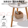 全品屋小圆桌茶几家用客厅简易沙发边几北欧卧室床头边桌迷你阳台小桌子 【推荐】双层暖白色40*40*50 加粗桌腿 加大承重 实拍图