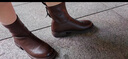 达芙妮瘦瘦靴女低跟短靴女圆头百搭靴子4622607093 棕色（单里） 38 实拍图