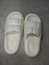 京东京造【软欧包】花瓣拖鞋时尚厚底软弹休闲浴室凉拖鞋女士珍珠白40-41 实拍图