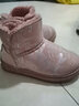 小巧狐2026冬季新款儿童雪地靴加绒加厚短靴保暖靴子学生短筒棉靴子SLD 英文靴-粉色(偏小一码) 34 内长约21.1 实拍图