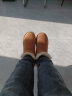 红蜻蜓雪地靴新款厚底羊毛加绒短靴防寒保暖女雪地女棉鞋WLC43471 棕色 37 实拍图