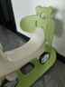 幼贝臣儿童木马摇摇马玩具婴儿大号摇马宝宝健身户外两用木马多功能摇马 新可爱马豆蔻绿+靠背 实拍图