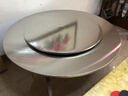 腾景顺304不锈钢圆形餐桌折叠大圆桌子带转盘内置转盘圆桌饭桌家用加厚  1.5米连体桌带1.0转盘特厚304 实拍图