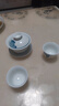 苏氏陶瓷三才盖碗手绘青花陶瓷薄胎功夫泡茶碗带两个茶杯礼盒装 实拍图