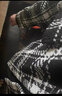 轩莱雅小香风外套男春秋新款巴洛克黑白格子高级感炸街潮牌美式休闲夹克 XXF001-黑色 2XL 实拍图