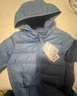 迷你巴拉儿童羽绒服男女童厚款保暖连帽棉服防风保暖羽绒外套【防水透湿】 冰蓝80935 【白鸭绒-1000+洁净度】 120 【充绒量46.4g】 实拍图