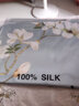 达芬奇密码真丝丝巾女冬季桑蚕丝春夏围巾长辈送礼妈妈披肩生日母亲节礼物 玉蝶春叶 浅蓝 实拍图
