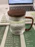 雅集 雅集茶具祥云锤纹泡茶杯茶水分离玻璃杯办公室喝茶杯个人木盖杯 实拍图