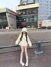 棉致美式加厚连帽学院风波点棉服女冬季新款棉衣外套女面包羽棉袄绒服 小熊点杏色【高品质60】 L 110-125斤 实拍图