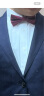 FRANKBANA 新郎结婚红色领结 酒红礼服正装男士伴郎黑色蝴蝶结礼盒装煲呔潮 英伦黑色 实拍图