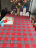 艾薇红桌布圣诞餐桌布新年长方形茶几布台布桌垫餐垫丰收红格140*180 实拍图
