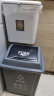 木野村垃圾分类垃圾桶家用大号带盖商用厨房垃圾箱餐饮户外四分类新国标 25升摇盖分类款 灰色（其他垃圾） 实拍图