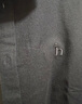 哈吉斯（HAZZYS）男装 春秋款衬衣棉羊毛混纺通勤长袖衬衫男ASCZK1BDF32 深藏青色DN M （170/92A 46） 实拍图