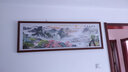 良品大师山水画办公室挂画中式客厅装饰画万里长城靠山图茶室字画风景壁画 富春山居图A1 55*170cm宣纸锦绫+有机玻璃+红褐色实木框（较小） 实拍图
