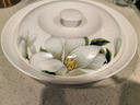 厚秀堂景德镇骨瓷碗碟盘套装家用组合新款陶瓷餐具中式简约饭碗面碗 带盖品锅（单个）百合花 实拍图