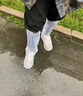 德力普（Delipow）防雨鞋套 男女成人学生加厚底防水防滑高筒雨鞋套便携式雨靴套 高筒加厚底雨鞋【白色】 2XL(适合43-44码) 实拍图