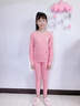 猫人儿童秋衣秋裤女童羊毛蚕丝秋冬季线衣线裤中大童女孩保暖内衣套装 【10A抗菌  羊绒蚕丝蓄热】樱花粉 160 （建议150-160cm，75-90斤） 实拍图