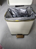 BOBO不锈钢脚踏式垃圾桶厨房客厅卫生间家用网红奶油风8874奶白15L  实拍图