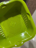 茶花洗菜篮沥水篮滤水筛双层两用果蔬沥水筛滤水筐水果盘大中号可选 绿色 中号1161 实拍图