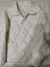 春秋季轻薄款女士新款小棉袄短款纯色翻领薄款外套棉衣女百搭 米白 3XL 建议110-125斤 实拍图