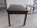 美腾家 全实木餐桌【顺丰闪发】 橡胶木餐桌椅组合长方形轻奢纯实木方桌 胡桃色 130cm x80cm 单餐桌(全实木) 实拍图