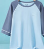 猫人儿童睡衣男童家居服纯棉七分袖夏季薄款空调服家居服套装 蓝150 实拍图