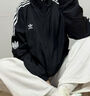 adidas休闲简约三条纹梭织立领夹克外套男装秋季阿迪达斯三叶草 黑色 (偏小，推荐买大1码)   XS 实拍图