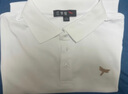 红蜻蜓（RED DRAGONFLY）短袖t恤男休闲时尚简约品牌版绣舒适透气polo衫男上衣 白色B XL 实拍图